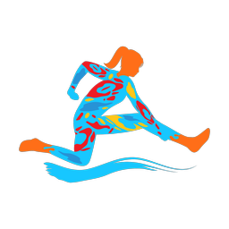 Hurdle colorful clipart, Splash style