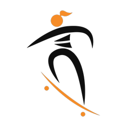 Skateboarding 2 colored clipart, Motion style