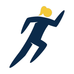 Running 2 colored clipart, Strike style