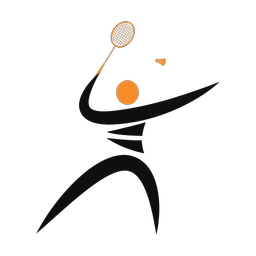 Badminton 2 colored clipart, Motion style