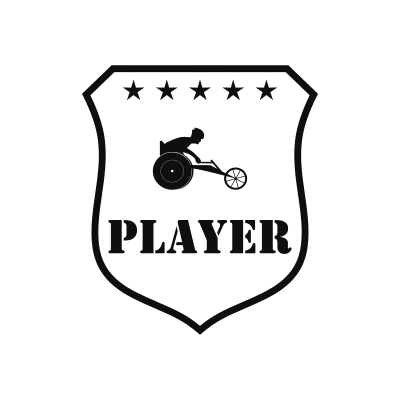 Wheelchair Racing Classic Name Logo – Design 6
