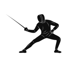 Fencing silhouette, Promax style