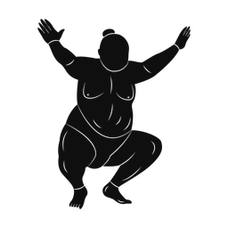 Sumo wrestling silhouette, Promax style