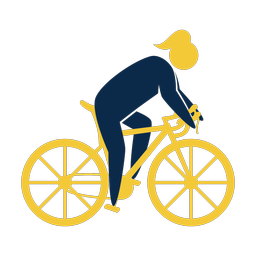 Cycling 2 colored clipart, Strike style