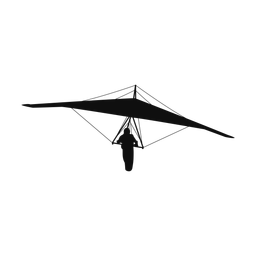 Hang gliding silhouette, Classic style