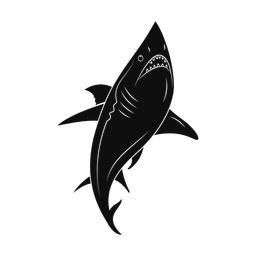 Mako shark silhouette, Promax style