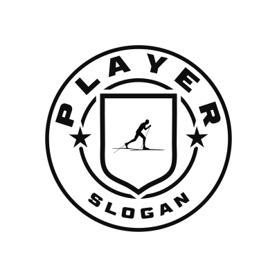 Cross Country Skiing Classic Name Logo – Design 7