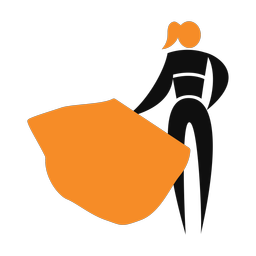 Matador 2 colored clipart, Motion style