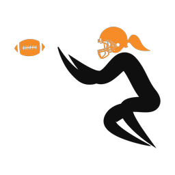 Football lineman 2 colored clipart, Motion style