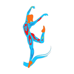 Dance colorful clipart, Splash style