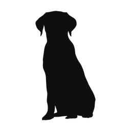 Labrador retriever silhouette, Classic style