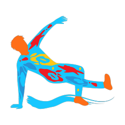 Breakdance colorful clipart, Splash style