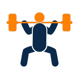 Powerlifting 2 colored clipart, Round style