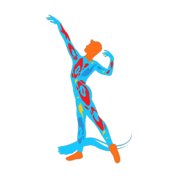 Dance colorful clipart, Splash style