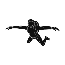 Skydiving silhouette, Promax style