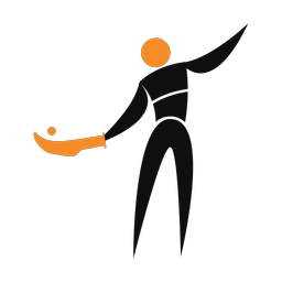 Jai alai 2 colored clipart, Motion style