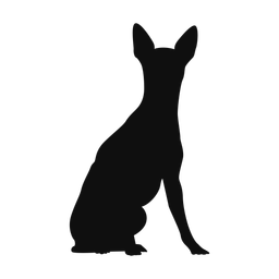 Miniature pinscher silhouette, Classic style