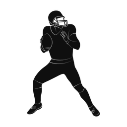 Football quarterback silhouette, Promax style