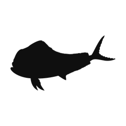 Mahi mahi silhouette, Classic style