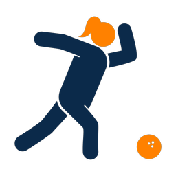 Bowling 2 colored clipart, Round style