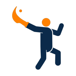 Jai alai 2 colored clipart, Round style
