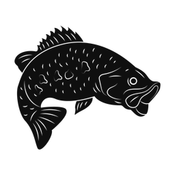 Largemouth bass silhouette, Promax style