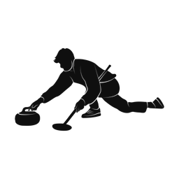 Curling silhouette, Promax style