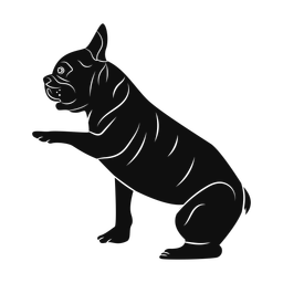 French bulldog silhouette, Promax style
