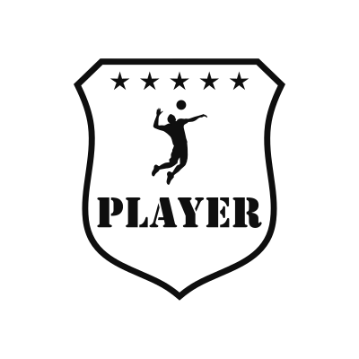 Volleyball Classic Name Logo – Design 6