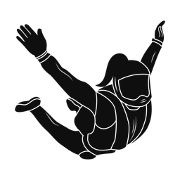 Skydiving silhouette, Promax style