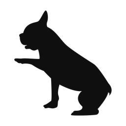 French bulldog silhouette, Classic style