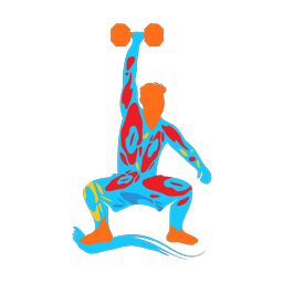 Crossfit colorful clipart, Splash style