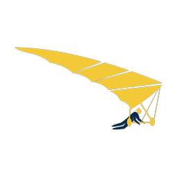 Hang gliding 2 colored clipart, Strike style