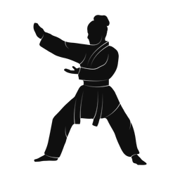 Karate silhouette, Promax style
