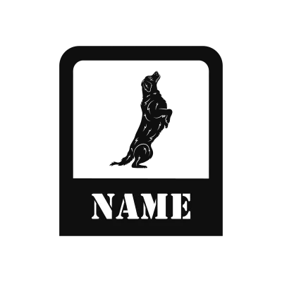 Golden Retriever Classic Name Logo – Design 8