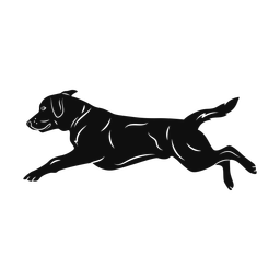 Labrador retriever silhouette, Promax style