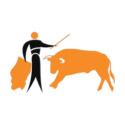 Matador 2 colored clipart, Motion style