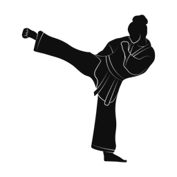 Karate silhouette, Promax style