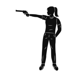 Pistol shooting silhouette, Promax style