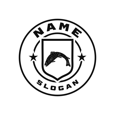 Brook Trout Classic Name Logo – Design 14