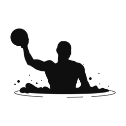 Water polo silhouette, Classic style