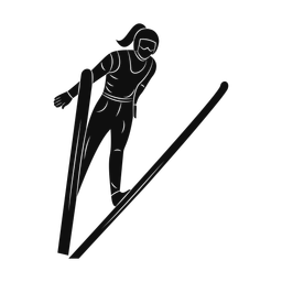 Ski jumping silhouette, Promax style