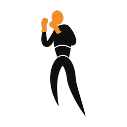 Boxing 2 colored clipart, Motion style