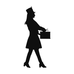 Side drummer silhouette, Classic style