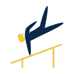 Uneven bars 2 colored clipart, Strike style