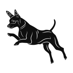 Miniature pinscher silhouette, Promax style