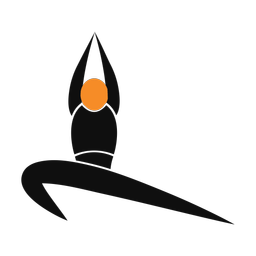 Yoga 2 colored clipart, Motion style