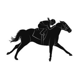 Horse racing silhouette, Promax style