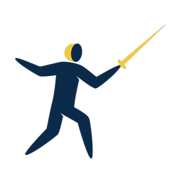 Fencing 2 colored clipart, Strike style
