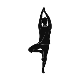 Yoga silhouette, Promax style